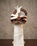 Maroon Velvet Groom Turban | Gold Zardozi Indian Wedding Pagri, Maharajah Style
