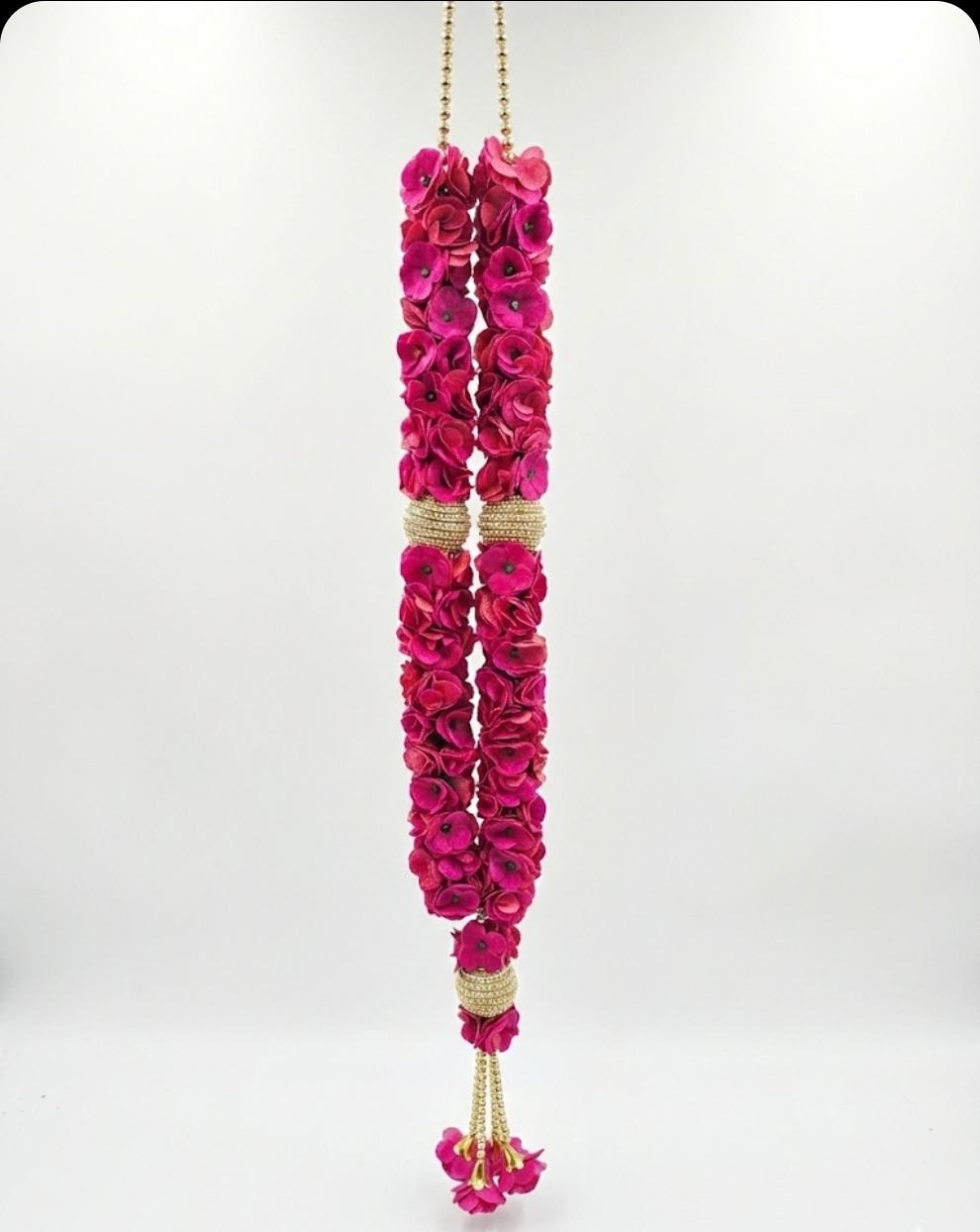 Handmade Pink Rose Garland – Indian Wedding Varmala, Home Decor