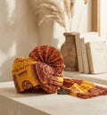 Rajasthani Bandhani Wedding Turban | Yellow & Maroon Handcrafted Pagri | Traditional Groom Safa for Baraat